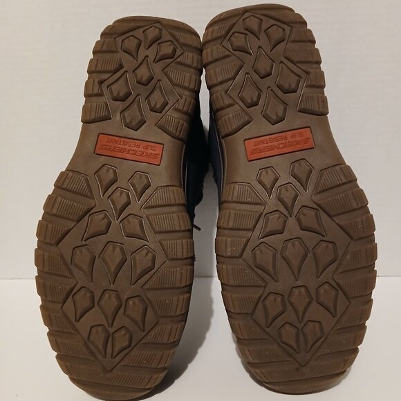 Men's Skechers Composite Safety Toe Memory Foam Shoe Size 9 Blue Navy Black USED - Picture 8 of 9